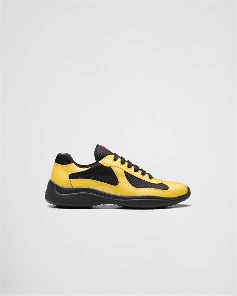 black and yellow prada shoes|prada black sneakers ladies.